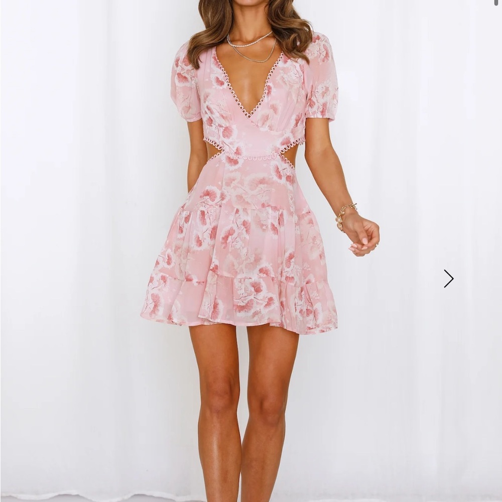 Hello Molly ‘Martini Blues’ Pink Mini Dress